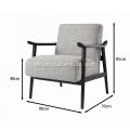 Stoff Armlehre Lounge Stuhl Single Sofa